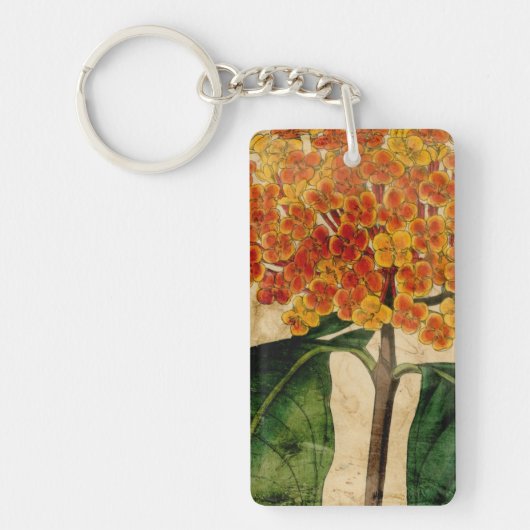 Vibrant Floral I Sleutelhanger (Voorkant)