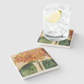 Vibrant Floral I Stenen Onderzetter (Zijkant)