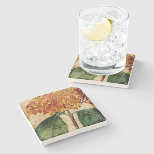 Vibrant Floral I Stenen Onderzetter (Zijkant)