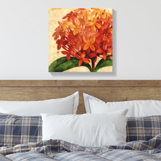 Vibrant Floral III Canvas Afdruk (Insitu (Slaapkamer))