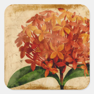 Vibrant Floral III Vierkante Sticker