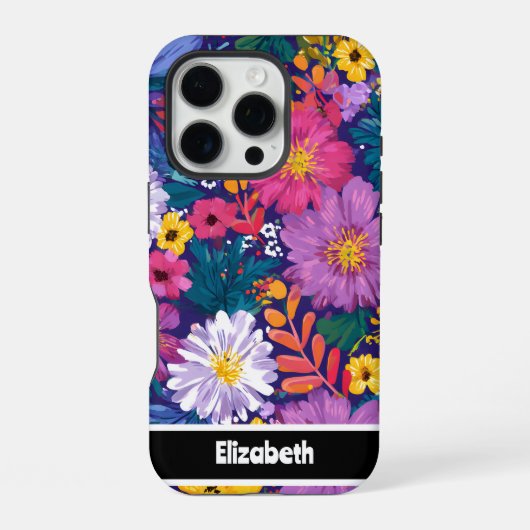 Vibrant Floral iPhone Hoesje (Achterkant)