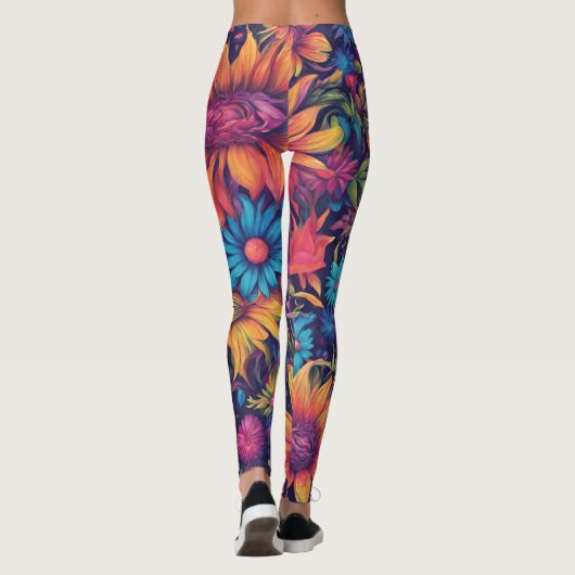 Vibrant Floral Leggings (Achterkant)