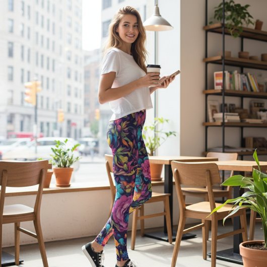 Vibrant Floral Leggings
