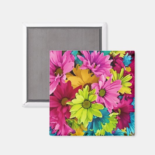 Vibrant Floral Magneet (Voorkant / Achterkant)