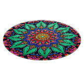 Vibrant Floral Mandala Art Snijplank (Hoek)