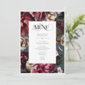 Vibrant Floral Menu Kaart (Staand voorkant)