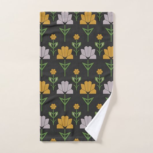 Vibrant Floral Pattern Bad Handdoek (Handdoek)