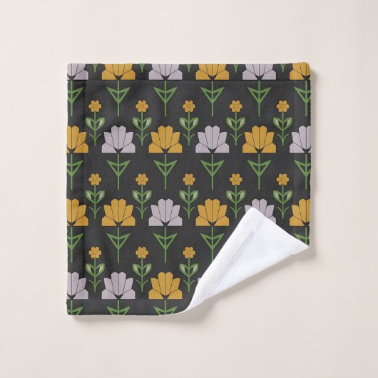 Vibrant Floral Pattern Bad Handdoek (Wasdoekje)