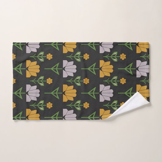 Vibrant Floral Pattern Bad Handdoek (Handdoek)