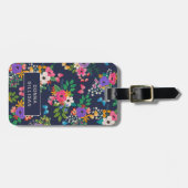 Vibrant Floral Pattern Bagagelabel (Voorkant horizontaal)