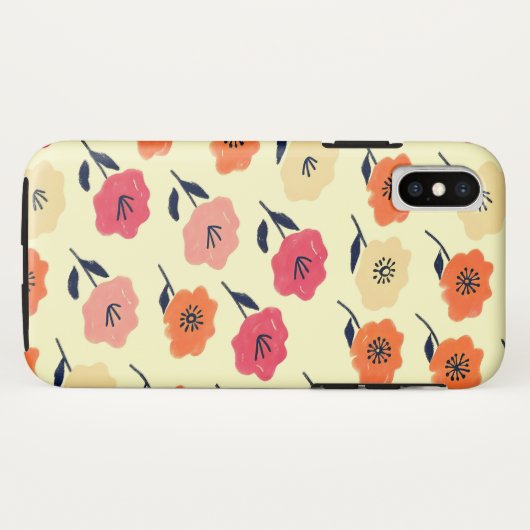 Vibrant Floral Pattern Case-Mate iPhone Case (Achterkant (horizontaal))