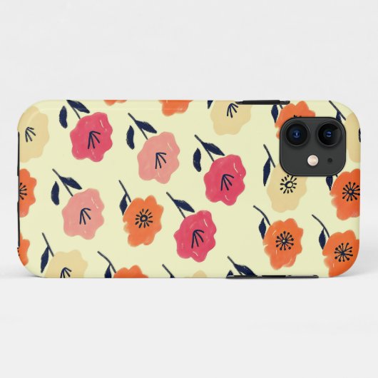 Vibrant Floral Pattern Case-Mate iPhone Case (Achterkant (horizontaal))
