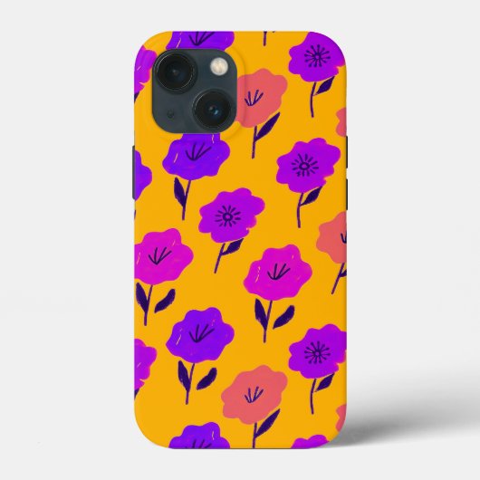 Vibrant Floral Pattern Case-Mate iPhone Case (Achterkant)