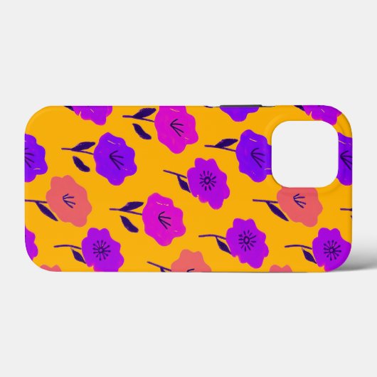 Vibrant Floral Pattern Case-Mate iPhone Case (Achterkant (horizontaal))