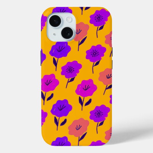 Vibrant Floral Pattern Case-Mate iPhone Case (Achterkant)
