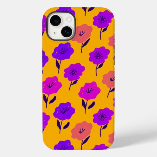 Vibrant Floral Pattern Case-Mate iPhone Case (Achterkant)