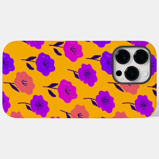 Vibrant Floral Pattern Case-Mate iPhone Case (Achterkant (horizontaal))
