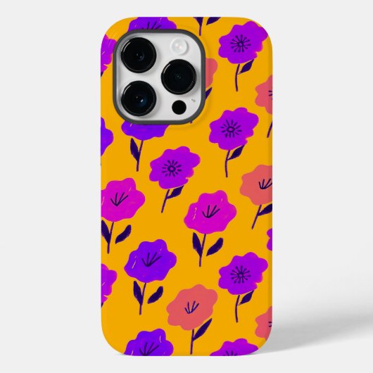 Vibrant Floral Pattern Case-Mate iPhone Case (Achterkant)