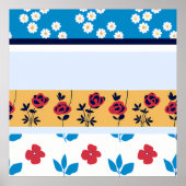 Vibrant Floral Pattern Designs | Custom Art Prints (Voorkant)