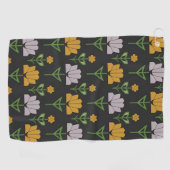 Vibrant Floral Pattern Golfhanddoek (Horizontaal)
