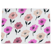 Vibrant Floral Pattern Groot Cadeauzakje (Voorkant)
