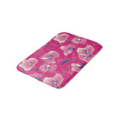Vibrant Floral Pattern in Pink, White & Royal Blue Badmat (Gekanteld)