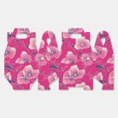 Vibrant Floral Pattern in Pink, White & Royal Blue Bedankdoosjes (Ongevouwen)