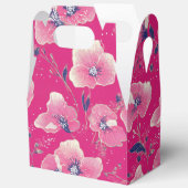 Vibrant Floral Pattern in Pink, White & Royal Blue Bedankdoosjes (Open)