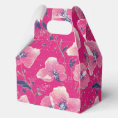 Vibrant Floral Pattern in Pink, White & Royal Blue Bedankdoosjes (Achterkant)