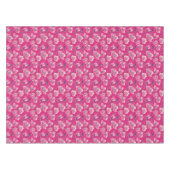 Vibrant Floral Pattern in Pink, White & Royal Blue Tafelkleed (Voorkant (Horizontaal))