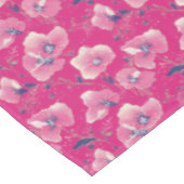 Vibrant Floral Pattern in Pink, White & Royal Blue Tafelkleed (Gekanteld)