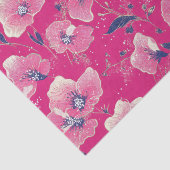 Vibrant Floral Pattern in Pink, White & Royal Blue Tissuepapier (Detail)