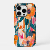 Vibrant Floral Pattern iPhone Hoesje (Achterkant)
