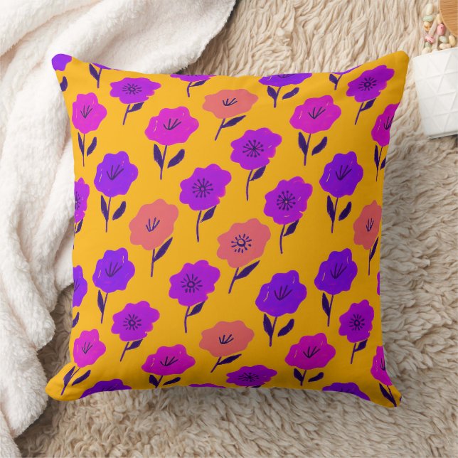 Vibrant Floral Pattern Kussen (Deken)
