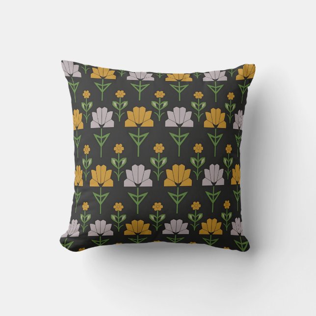 Vibrant Floral Pattern Kussen (Voorkant)