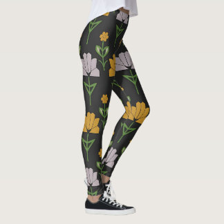Vibrant Floral Pattern Leggings