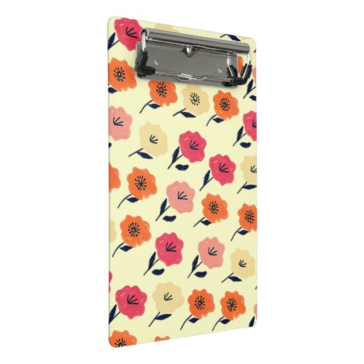 Vibrant Floral Pattern Mini Klembord (Schuin)