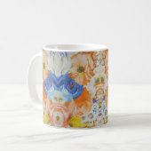 Vibrant Floral Pattern Mug Koffiemok (Voorkant links)