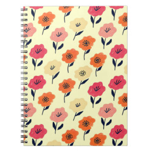 Vibrant Floral Pattern Notitieboek