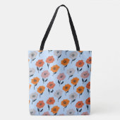 Vibrant Floral Pattern Tote Bag (Voorkant)