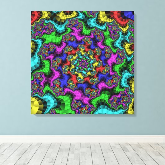 Vibrant Floral Sprinkles Canvas Afdruk (Insitu (Houten vloer))