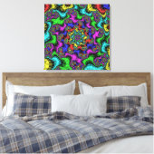 Vibrant Floral Sprinkles Canvas Afdruk (Insitu (Slaapkamer))