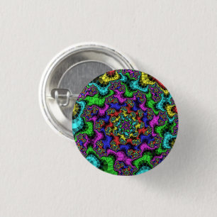 Vibrant Floral Sprinkles Ronde Button 3,2 Cm
