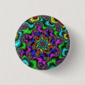 Vibrant Floral Sprinkles Ronde Button 3,2 Cm (Voorkant)