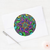 Vibrant Floral Sprinkles Ronde Sticker (Envelop)