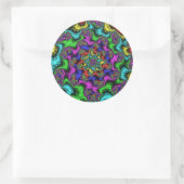 Vibrant Floral Sprinkles Ronde Sticker (Tas)