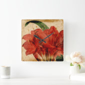 Vibrant Floral VIII Vierkante Klok (Huis)