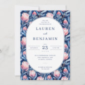 Vibrant Floral Wedding Invitation Kaart (Voorkant)