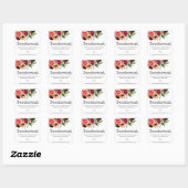 Vibrant Floral White Deodorant Vierkante Sticker (Vel)